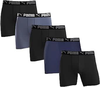 Puma Men's Microfiber Boxer Brief, 5-pack