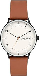 Skagen Men's Riis Minimalist Three-Hand Watch With Leather or Mesh Band