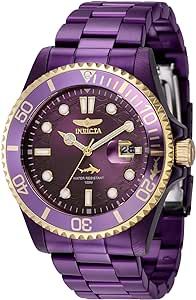Invicta Men's Pro Diver 43mm Stainless Steel Quartz Watch, Purple (Model: 40889)