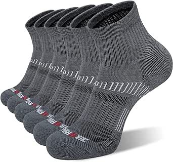 BERING Men's Athletic Cushion Quarter Socks (6 Pairs)