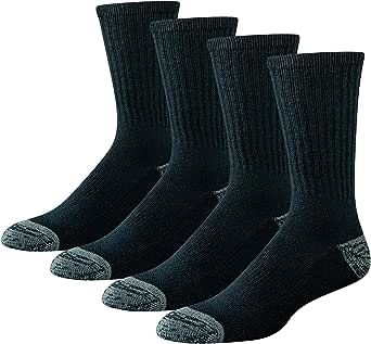 Amazon Essentials Men's Cotton Cushioned Performance Work Crew Sock, 4 Pairs
